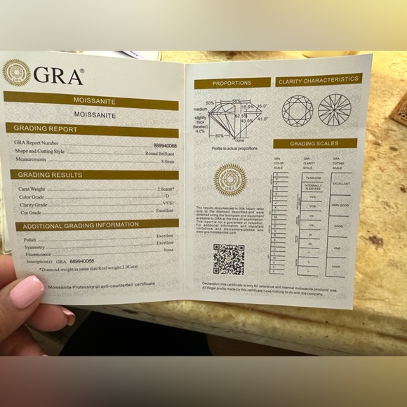 SOLD********2ct Moissanite size 8 Ring Brand new - Picture 5 of 6